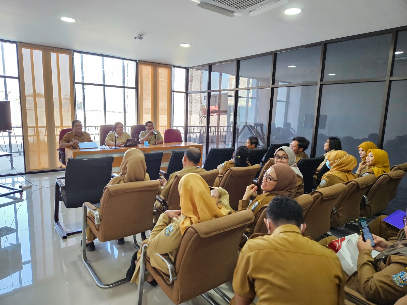 Pelaksanaan Paparan Hasil Pemeriksaan di Inspektorat Provinsi Jawa Timur.