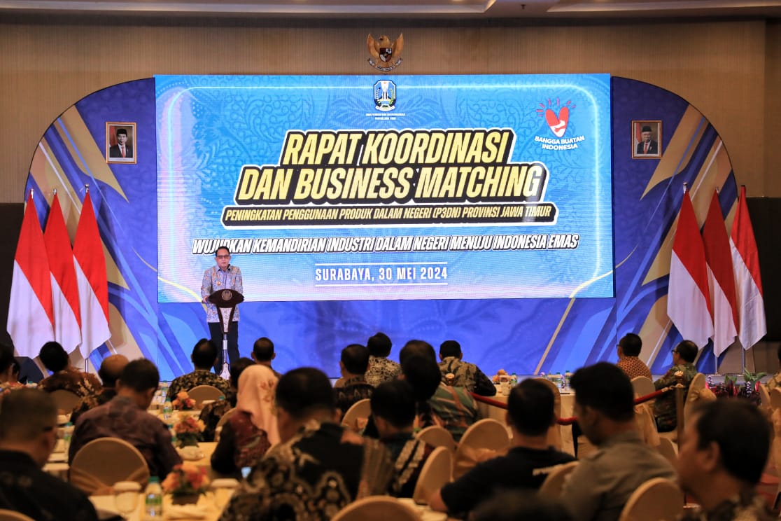 Buka Rakor P3DN, Pj. Gubernur Adhy Targetkan Realisasi Belanja PDN Jatim Tembus 90 Persen di Tahun 2024